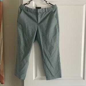 Banana Republic Women's Green Checkered Chinos